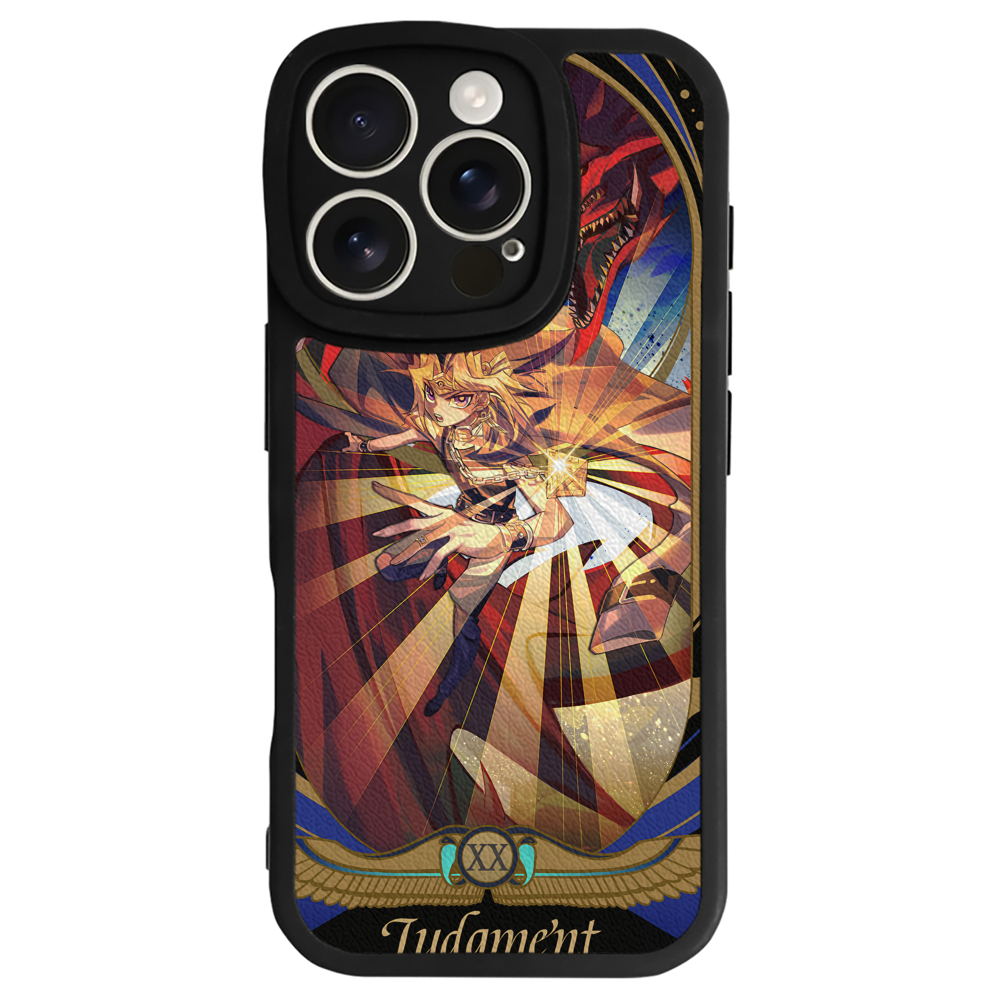 （画像用） 遊☆戯☆王 Yu-Gi-Oh! 【iPhone 16シリーズ対応】シリコンスマホケース（レザー調） 材質：シリコン